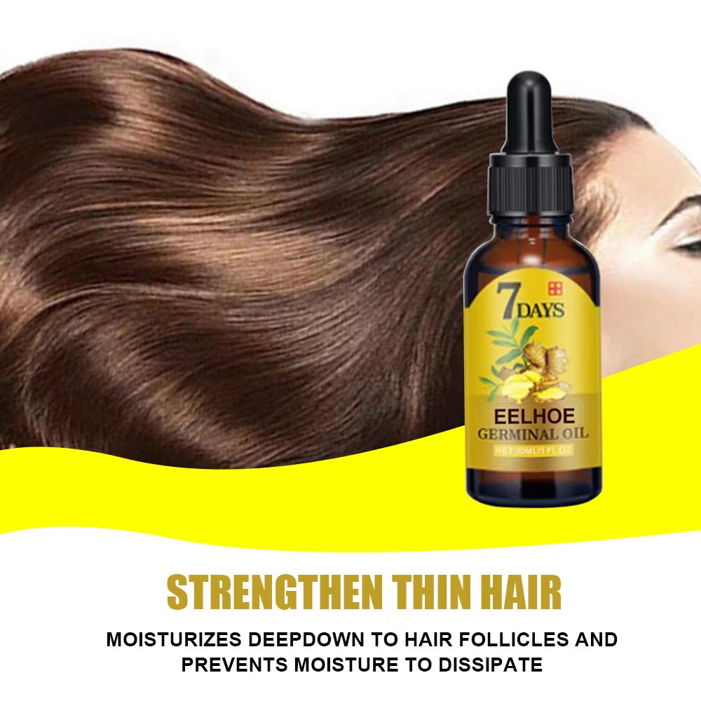 Ginger Hair Growth Oil - Natural Essential Solution for Hair Loss Prevention and Hydration