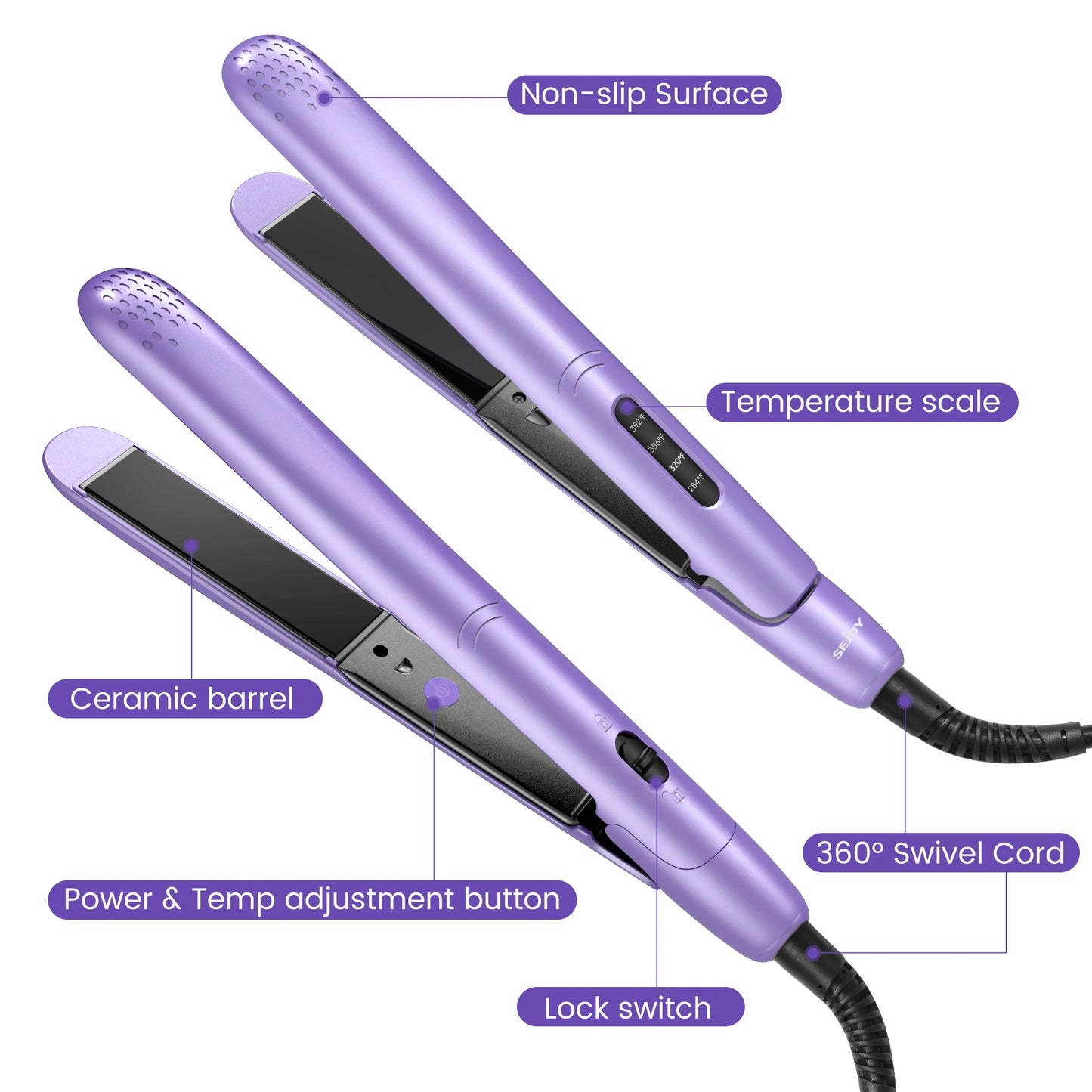 2-in-1 Hair Straightener & Curling Iron – Versatile Styling, Professional Results