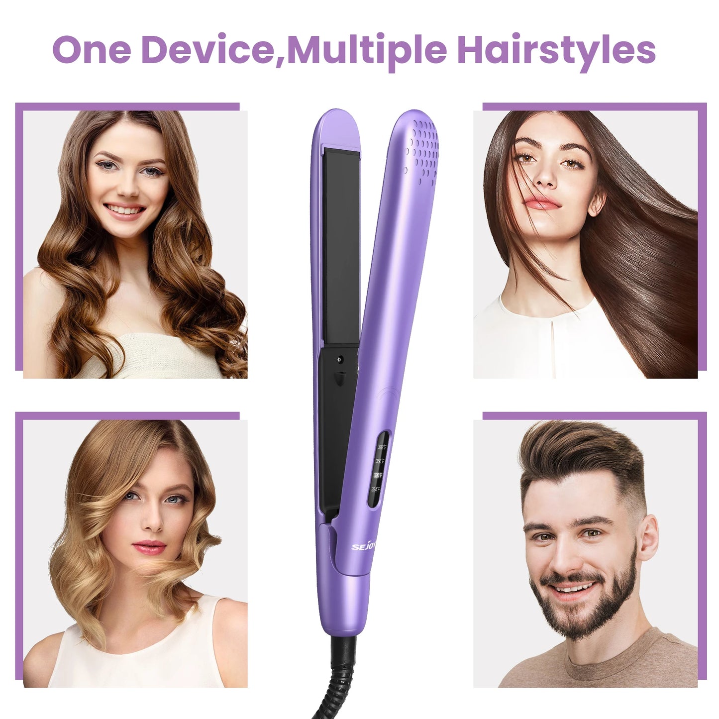 2-in-1 Hair Straightener & Curling Iron – Versatile Styling, Professional Results