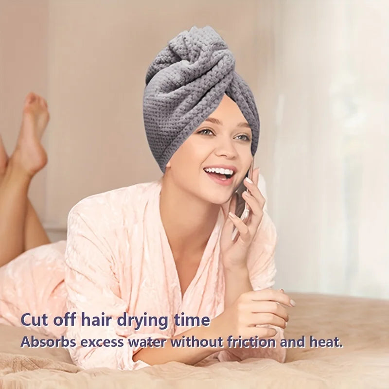 Goliova Absorbent Hair Towel Wrap – Quick-Dry & Frizz-Free